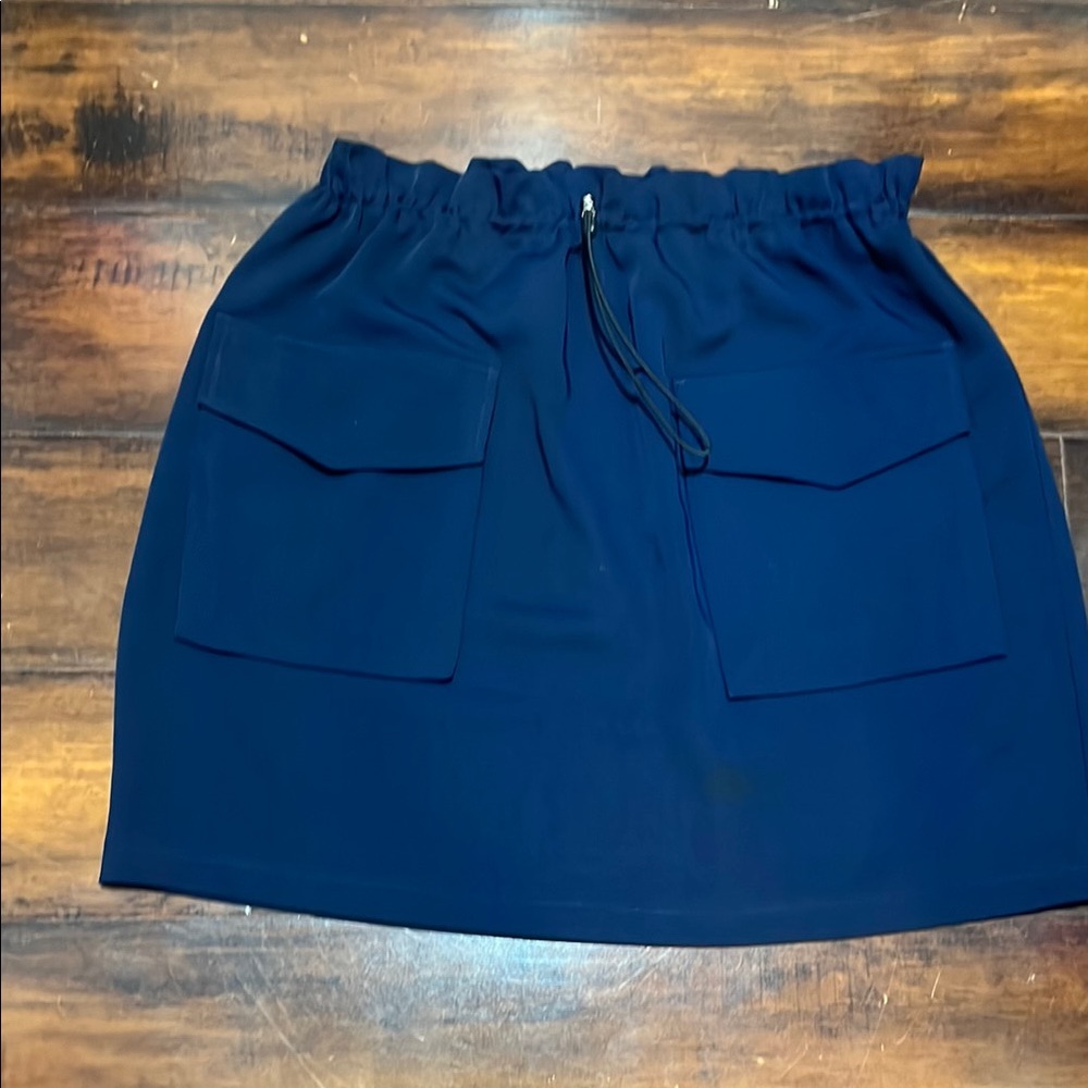 Navy Blue Casual Skirt